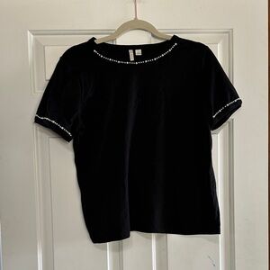 Cato pearl embellished tee